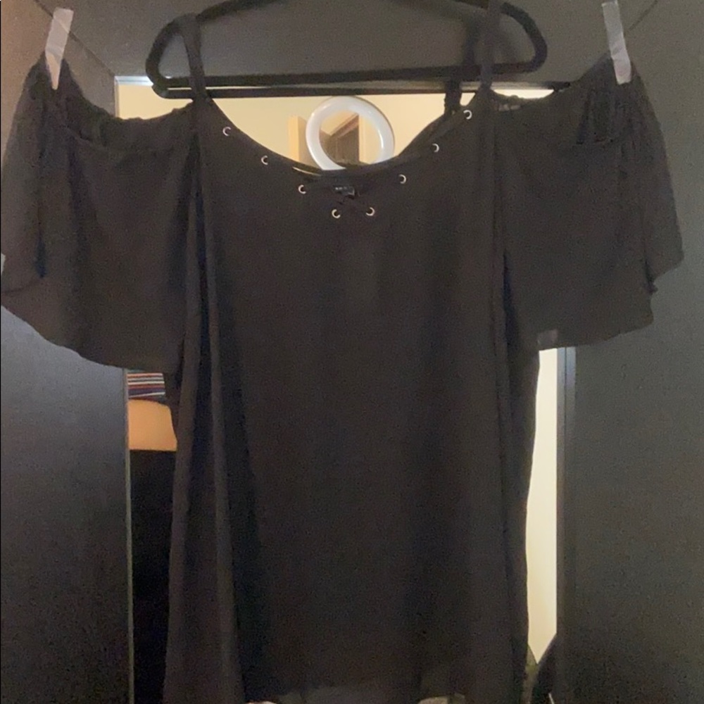 Torrid Black Off the Shoulder Top Tunic 30 size 6